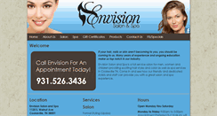 Desktop Screenshot of envisionhairsalonandspa.com